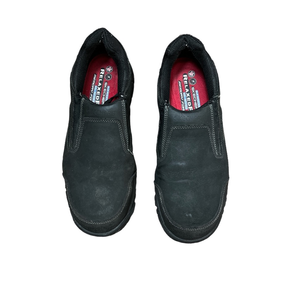 Skechers for Work Men's Hartan Steel Toe‎ Slip-On Shoe Black Size 9.5